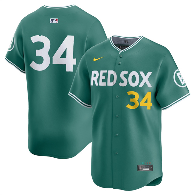 Men's Boston Red Sox #34 David Ortiz Green 2025 City Connect Limited Stitched Jersey