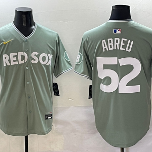 Men's Boston Red Sox #52 Abreu Green 2025 City Connect Limited Stitched Jersey