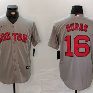 Men's Boston Red Sox #16 Jarren Duran Grey Game Nike Stitched Jersey