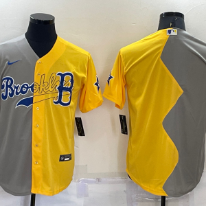 Men's Boston Red Sox Blank Grey/Yellow Game Jersey