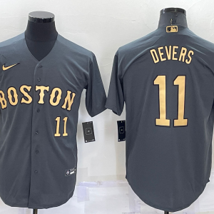 MLB Boston Red Sox #11 Devers Charcoal 2022 All-Star Jersey