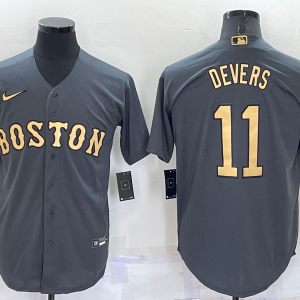 MLB Boston Red Sox #11 Devers Charcoal 2022 All-Star Jersey