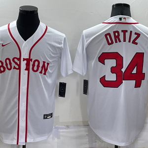 MLB Boston Red Sox #34 David Ortizi White Game Nike Jersey