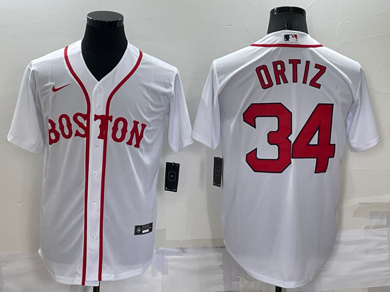 MLB Boston Red Sox #34 David Ortizi White Game Nike Jersey