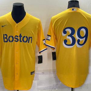 MLB Boston Red Sox #39 Christian Arroyo Gold City Connect Jersey