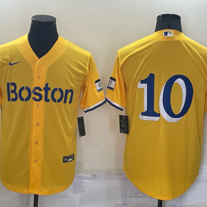 MLB Boston Red Sox #10 Trevor Story Gold 2021 City Connect Jersey