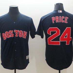 MLB Boston Red Sox #24 Price Navy Game Jersey