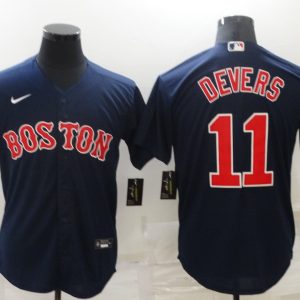 MLB Boston Red Sox #11 Devers Blue Game Nike Jersey