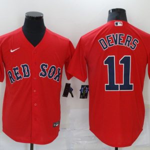 MLB Boston Red Sox #11 Devers Red Game Nike Jersey