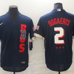 MLB Boston Red Sox #2 Bogaerts 2021 Navy All-Star Flex Base Elite Jersey