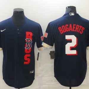 MLB Boston Red Sox #2 Bogaerts 2021 Navy Blue All-Star Jersey