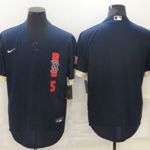 MLB Boston Red Sox Blank 2021 Navy Blue All-Star Jersey