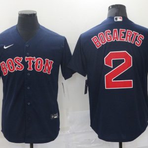 MLB Boston Red Sox #2 Bogaerts Navy Blue Game Nike Jersey