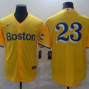 MLB Boston Red Sox #23 Blake Swihart  Gold 2021 City Connect Jersey