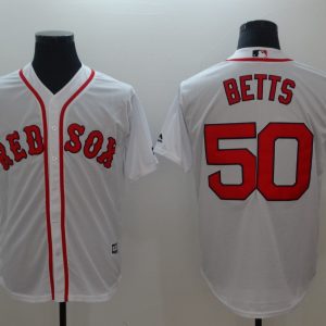 MLB Boston Red Sox #50 Betts White Game Nike Jersey