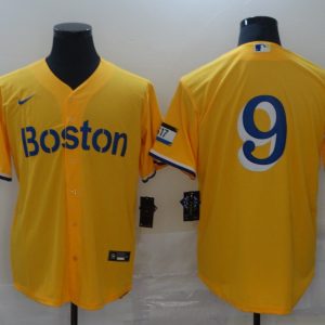 MLB Boston Red Sox #9 Ted Williams Gold 2021 City Connect Jersey