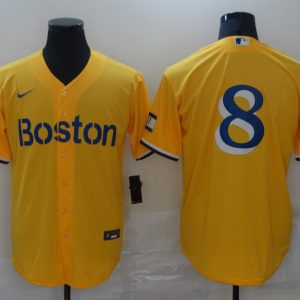 MLB Boston Red Sox #8 Carl Yastrzemski Gold 2021 City Connect Jersey