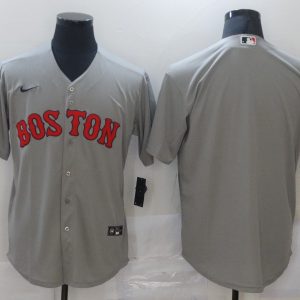 MLB Boston Red Sox Blank Grey Game Nike Jersey