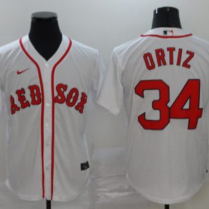 MLB Boston Red Sox #34 Ortiz White Game Nike Jersey