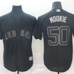 MLB Red Sox #50 Mookie Betts Mookie White 2019 Players Weekend Player Men Jersey
