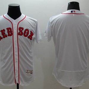 Majestic MLB Boston Red Sox Blank White Elite Jerseys
