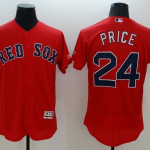 Majestic MLB Boston Red Sox #24 Price Red Elite Jersey