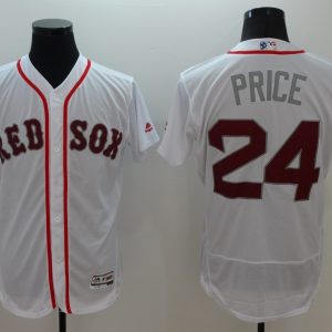 MLB Boston Red Sox #24 Price White Elite Jersey