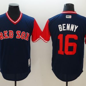 MLB Boston Red Sox #16 Benny All Rise D.Blue Pullover New Jersey