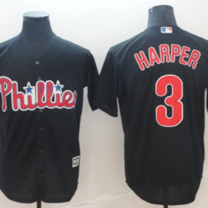 MLB Philadelphia Phillies Blue #3 Harper Game Nike Jersey