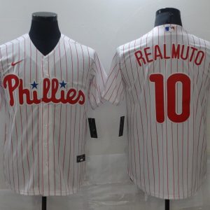 MLB Philadelphia Phillies #10 Realmuto White Game Nike Jersey