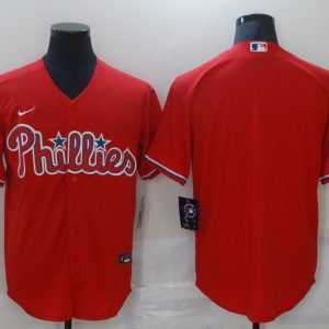 MLB Philadelphia Phillies Blank Red Game Nike Jersey