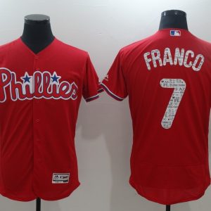 MLB Philadelphia Phillies #7 Franco Red Spring Training Jersey