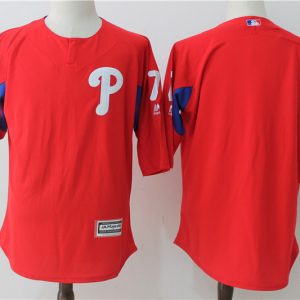 MLB Philadelphia Phillies #7 Batting Practice Red Jersey