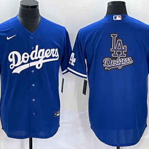 MLB Los Angeles Dodgers Blue Team Big Logo Cool Base Stitched Jersey