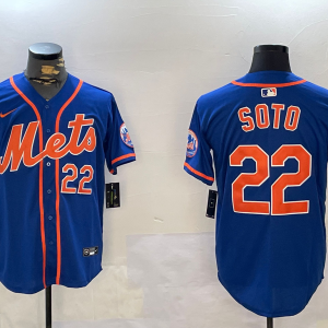 Men's New York Mets #22 Juan Soto Royal 2024 Alternate Baseball Jersey