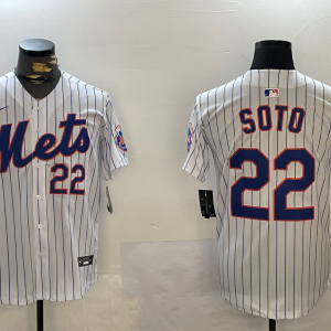 Men's New York Mets #22 Juan Soto White Nike Game Jersey