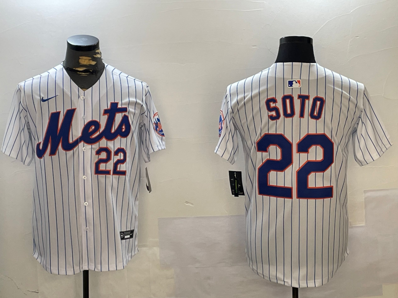 Men's New York Mets #22 Juan Soto White Nike Game Jersey