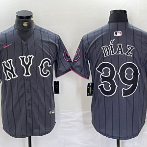 Men's New York Mets #39 Edwin D??az Graphite 2024 City Connect Limited Jersey