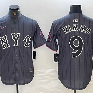 Men's New York Mets #9 Brandon Nimmo Graphite 2024 City Connect Limited Jersey