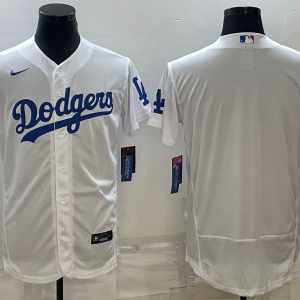 MLB Los Angeles Dodgers Blank White Flex Base Elite Jersey