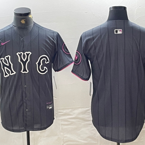 Men's New York Mets Blank Graphite 2024 City Connect Limited Jersey