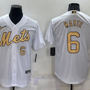 Copy MLB New York Mets #6 Starling Marte 2022 All-Star White Jersey