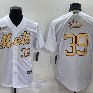 MLB New York Mets #39 Edwin D??az 2022 All-Star White Jersey