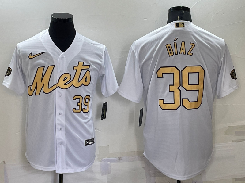 MLB New York Mets #39 Edwin D??az 2022 All-Star White Jersey