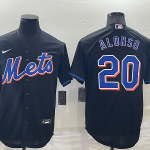 MLB New York Mets #20 Pete Alonso 2022 Black Nike Game Jersey