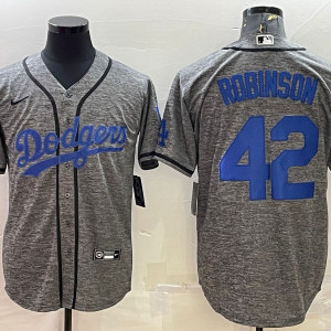 MLB Los Angeles Dodgers #42 Jackie Robinson Gray Nike Jersey