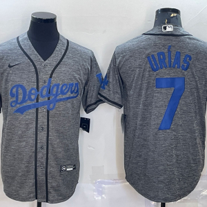 MLB Los Angeles Dodgers #7 Julio Ur??as Gray Nike Jersey
