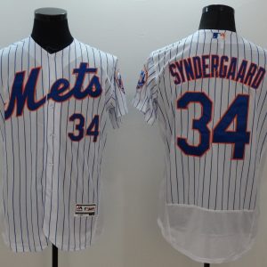 MLB New York Mets #34 Syndergaard White Elite Jersey