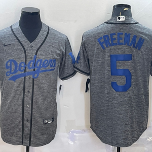MLB Los Angeles Dodgers #5 Freddie Freeman Gray Nike Jersey