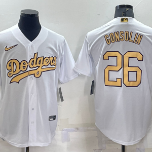 MLB Los Angeles Dodgers #26 Gonsolin 2022 White City Connect Jersey